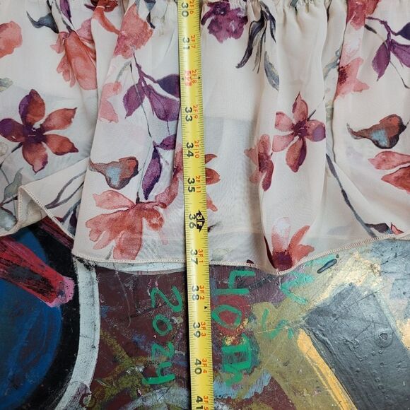 Kate and Lily floral ruffled dress size 10P - sheer top half - Boho Chic - Picture 8 of 10